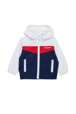 DSQUARED2 Giacca windbreaker colorblock stile tennis | Bambino Giacche E Gilet | Activewear
