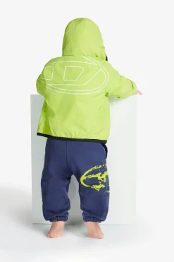 DIESEL Giacca windbreaker con maxi logo Oval D | Bambino Giacche E Gilet | Oval D By Diesel