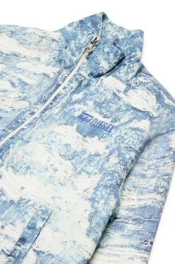 DIESEL Giacca windbreaker effetto denim strappato | Bambino Giacche E Cappotti