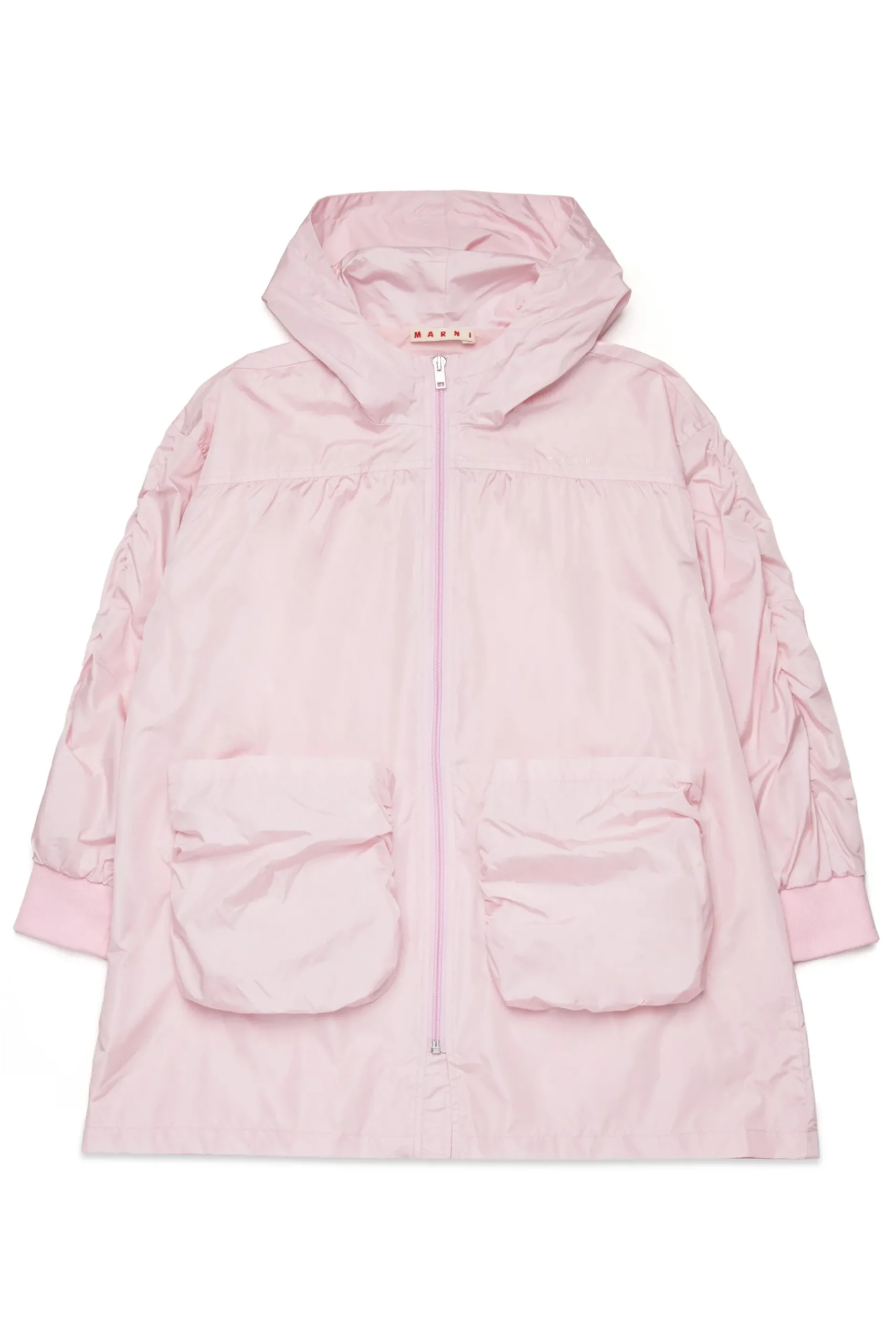 MARNI Giacca windbreaker lunga con logo | Giacche E Cappotti