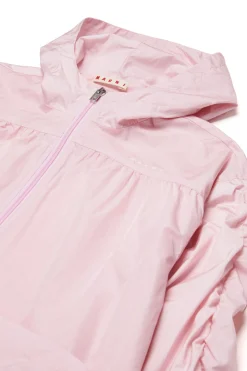MARNI Giacca windbreaker lunga con logo | Giacche E Cappotti