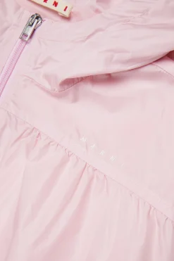 MARNI Giacca windbreaker lunga con logo | Giacche E Cappotti