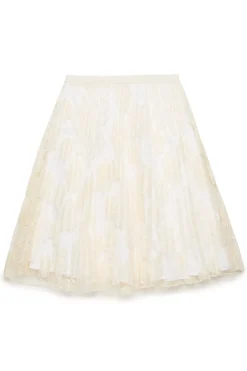 N°21 Gonna con fiori in organza ricamata | Gonne
