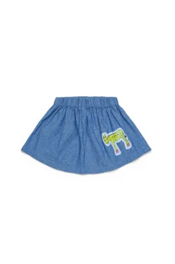 MARNI Gonna in chambray con disegni | Bambino Gonne | Denim-Mania