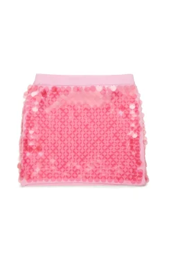 N°21 Gonna in cotone con maxi paillettes | Gonne