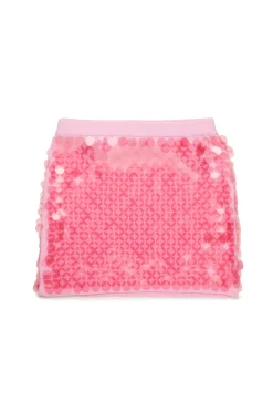 N°21 Gonna in cotone con maxi paillettes | Gonne