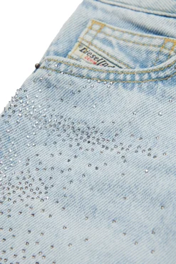 DIESEL Gonna in denim chiaro con microstones | Bambino Gonne | Denim-Mania