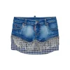 DSQUARED2 Gonna in denim con frange in cristalli | Bambino Gonne | Denim-Mania
