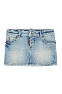 DSQUARED2 Gonna in denim effetto marmorizzato | Bambino Gonne | Denim-Mania