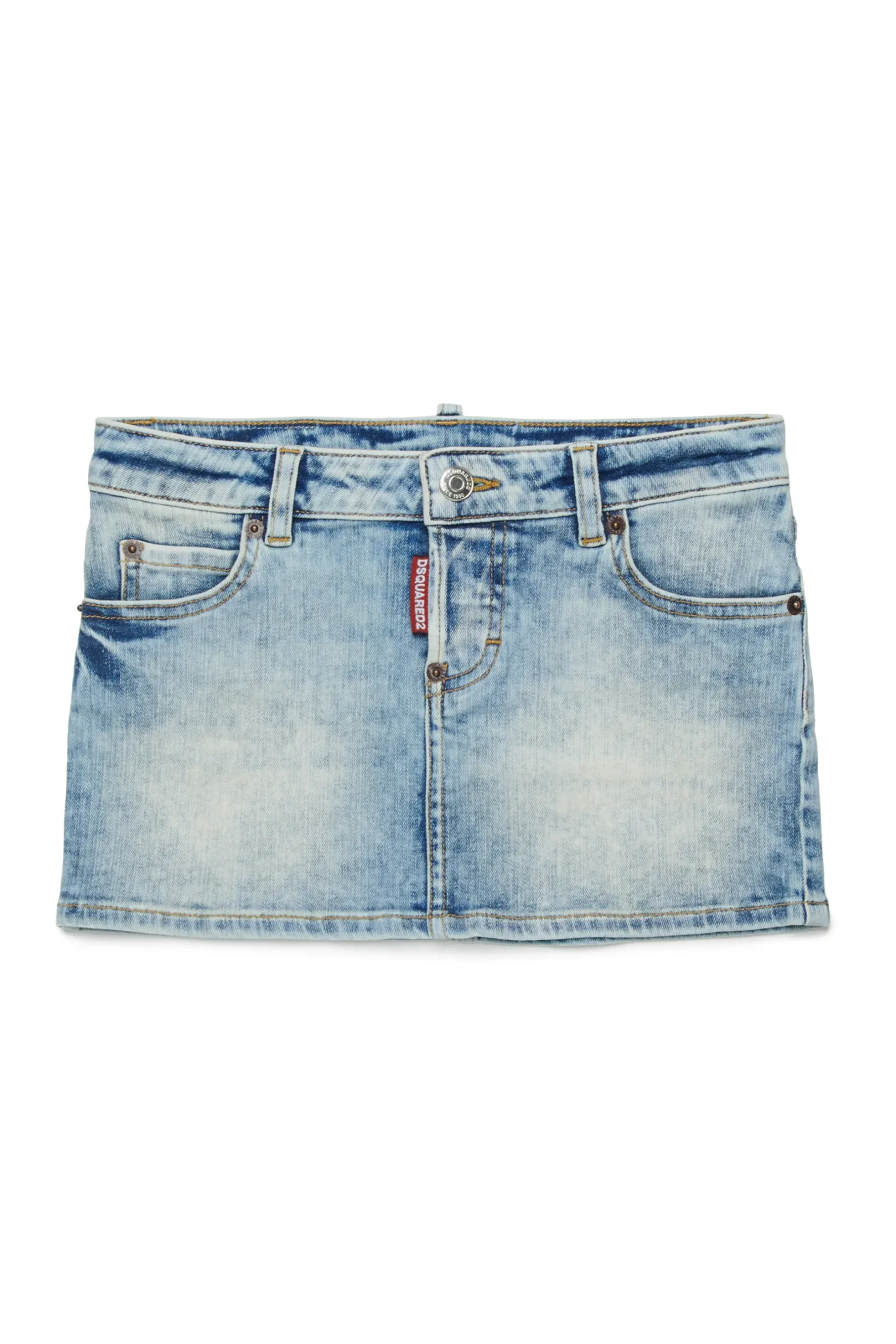 DSQUARED2 Gonna in denim effetto marmorizzato | Bambino Gonne | Denim-Mania
