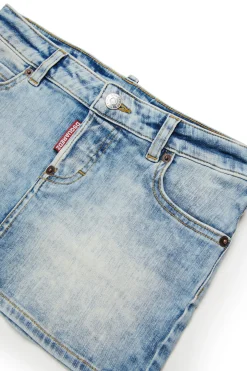 DSQUARED2 Gonna in denim effetto marmorizzato | Bambino Gonne | Denim-Mania