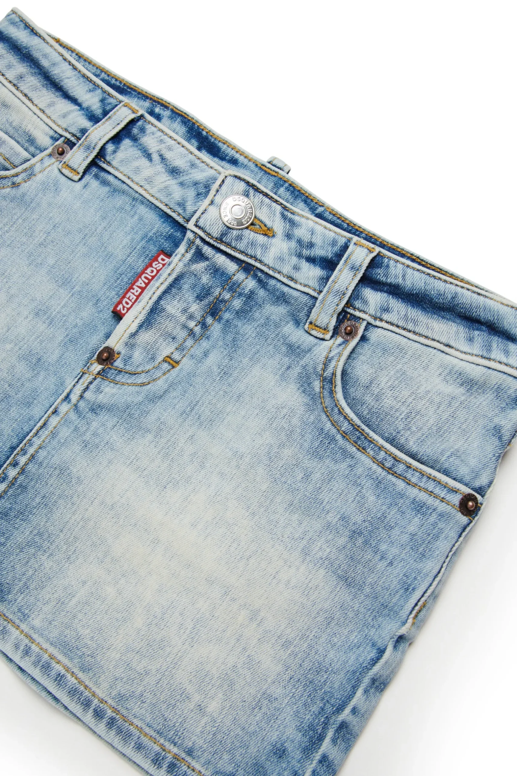 DSQUARED2 Gonna in denim effetto marmorizzato | Bambino Gonne | Denim-Mania
