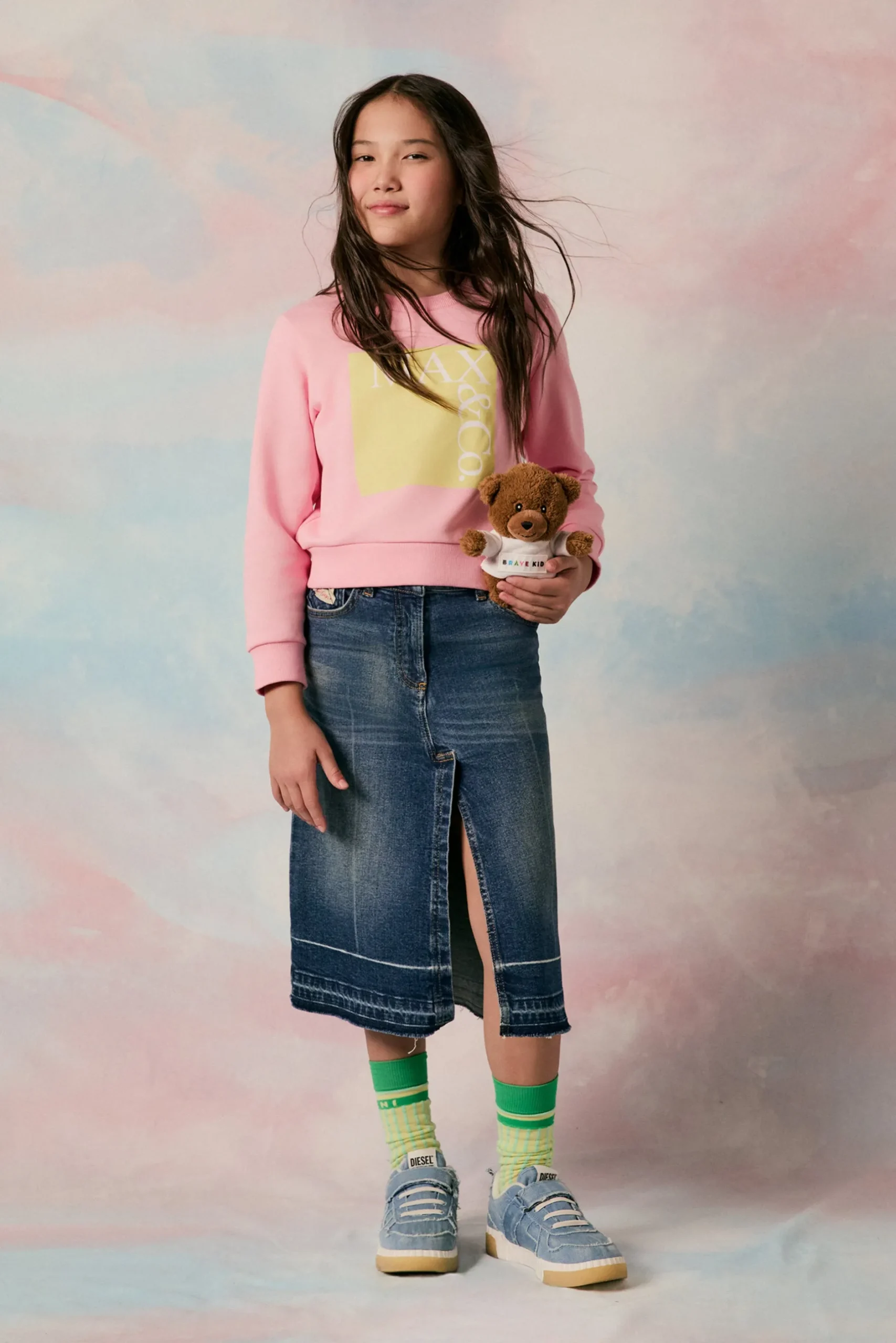 N°21 Gonna in denim effetto vissuto | Gonne
