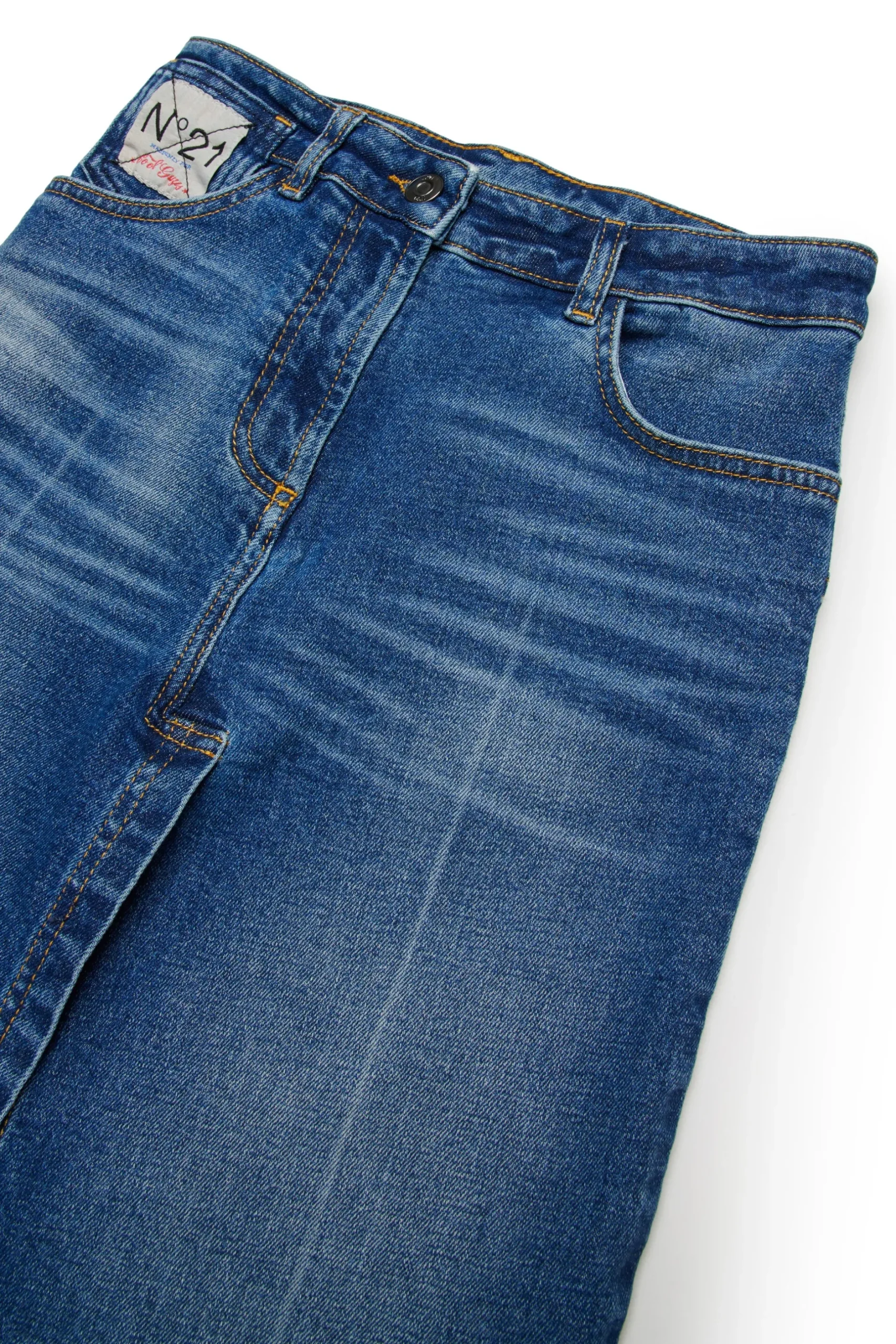 N°21 Gonna in denim effetto vissuto | Gonne