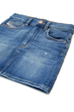 DIESEL Gonna in JoggJeans® blu medio con rotture | Bambino Gonne | Denim-Mania