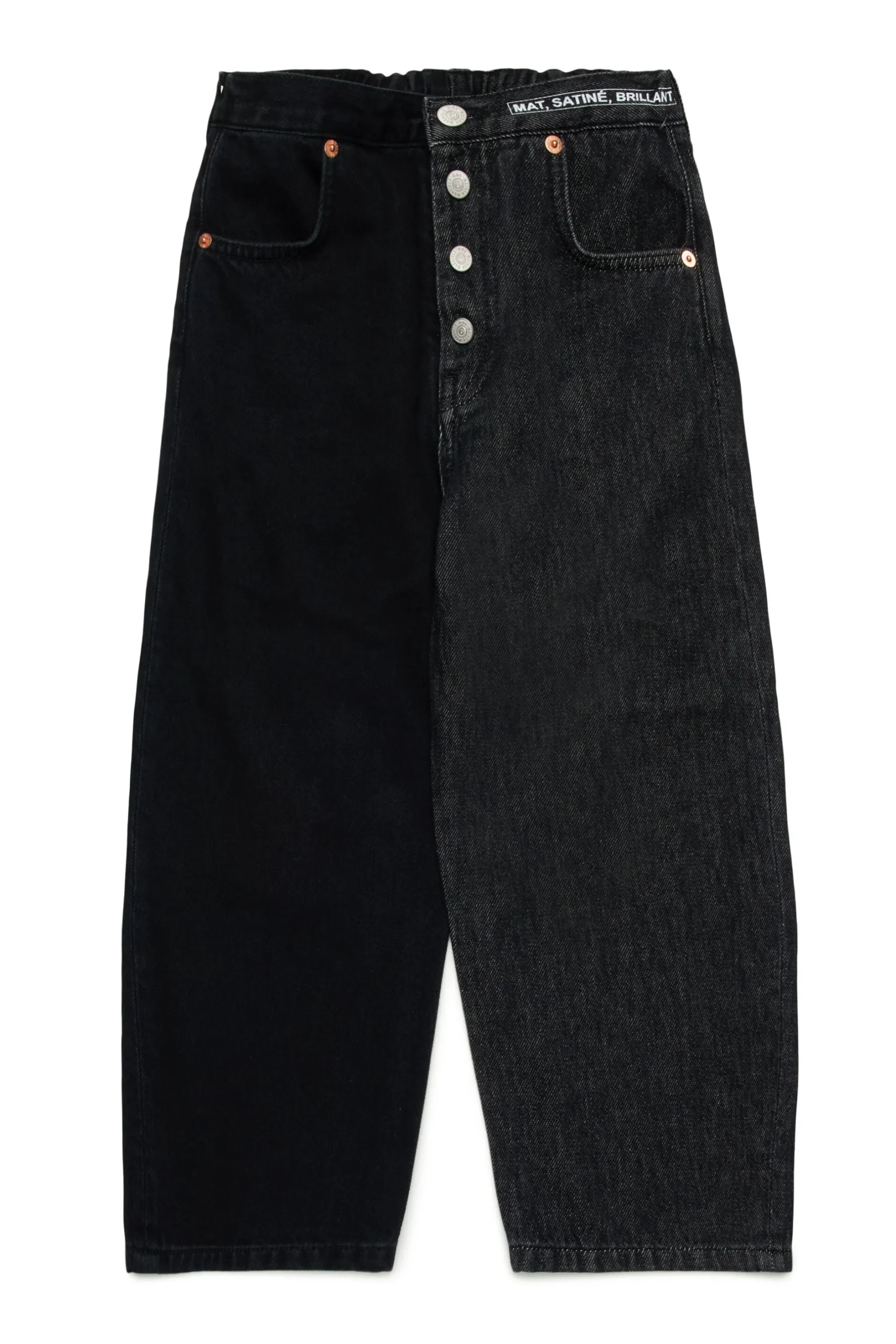 MM6 MAISON MARGIELA Jeans bicolor con lettering | Bambino Jeans | Denim-Mania