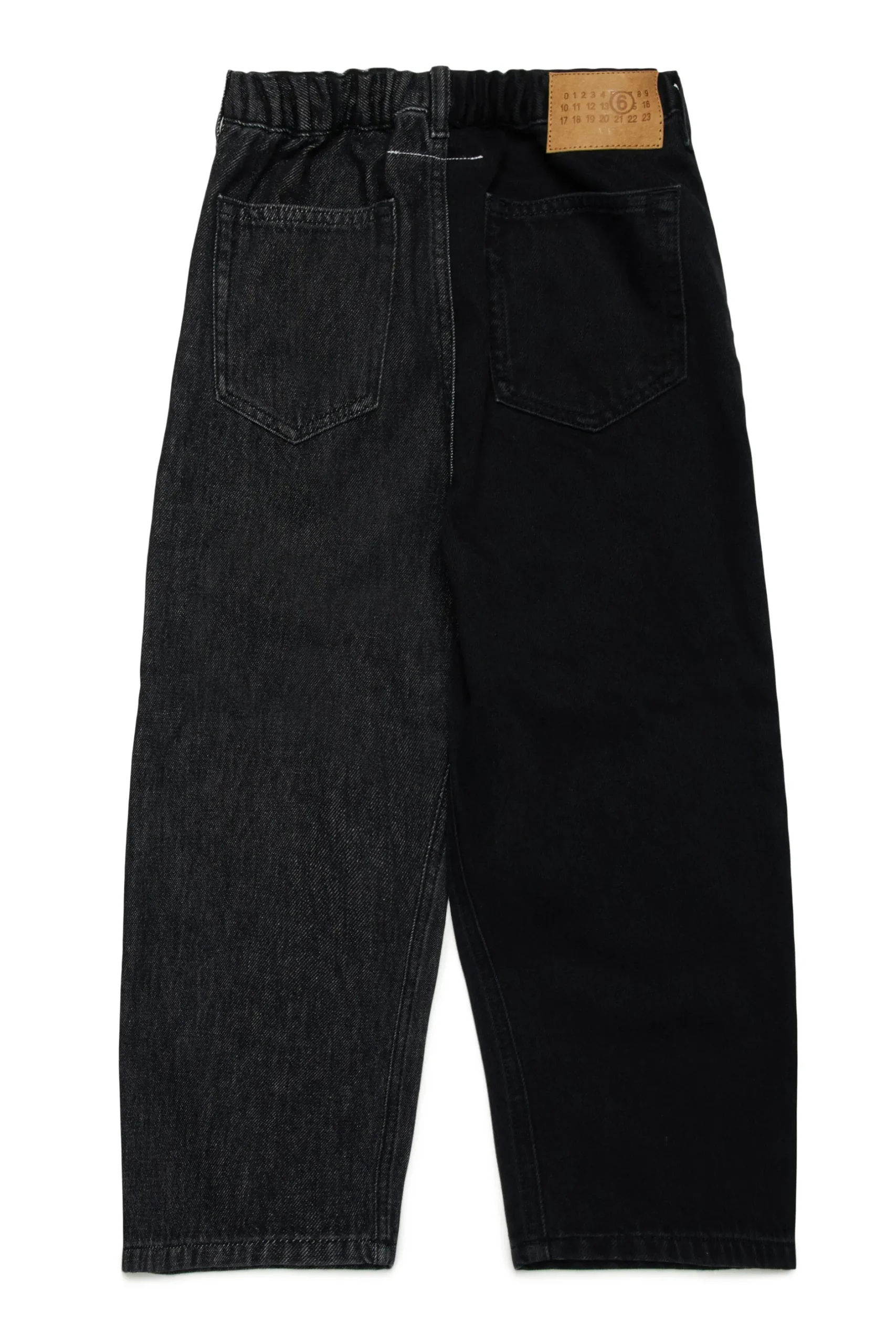MM6 MAISON MARGIELA Jeans bicolor con lettering | Bambino Jeans | Denim-Mania
