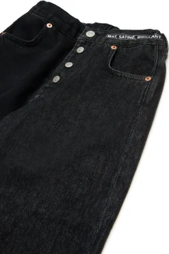 MM6 MAISON MARGIELA Jeans bicolor con lettering | Bambino Jeans | Denim-Mania