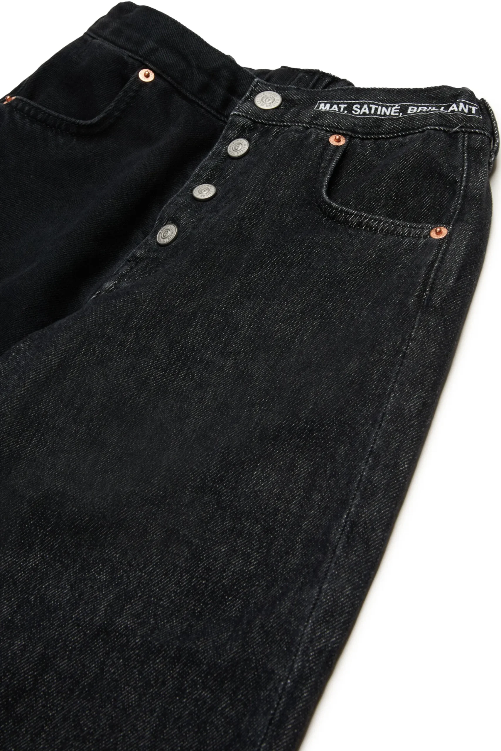 MM6 MAISON MARGIELA Jeans bicolor con lettering | Bambino Jeans | Denim-Mania
