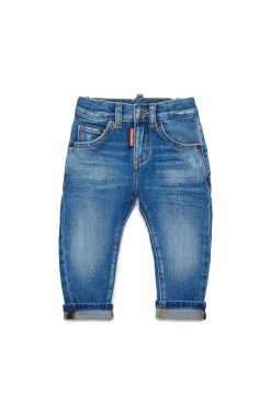 DSQUARED2 Jeans blu medio con abrasioni | Bambino Jeans | Denim-Mania