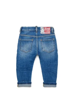 DSQUARED2 Jeans blu medio con abrasioni | Bambino Jeans | Denim-Mania