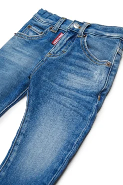 DSQUARED2 Jeans blu medio con abrasioni | Bambino Jeans | Denim-Mania