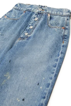 MM6 MAISON MARGIELA Jeans blu sfumato con color spots | Bambino Jeans | Denim-Mania