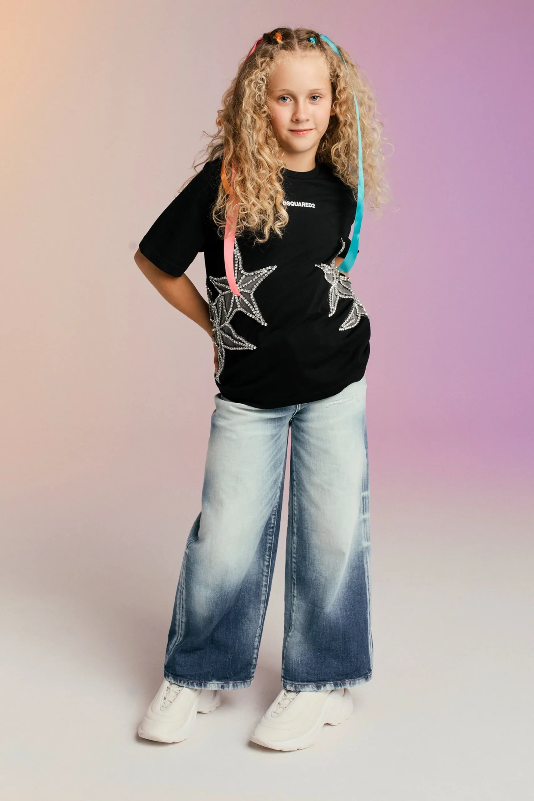 DSQUARED2 Jeans boyfriend effetto bleached - Traveller | Bambino Jeans | Denim-Mania
