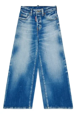 DSQUARED2 Jeans boyfriend effetto bleached - Traveller | Bambino Jeans | Denim-Mania