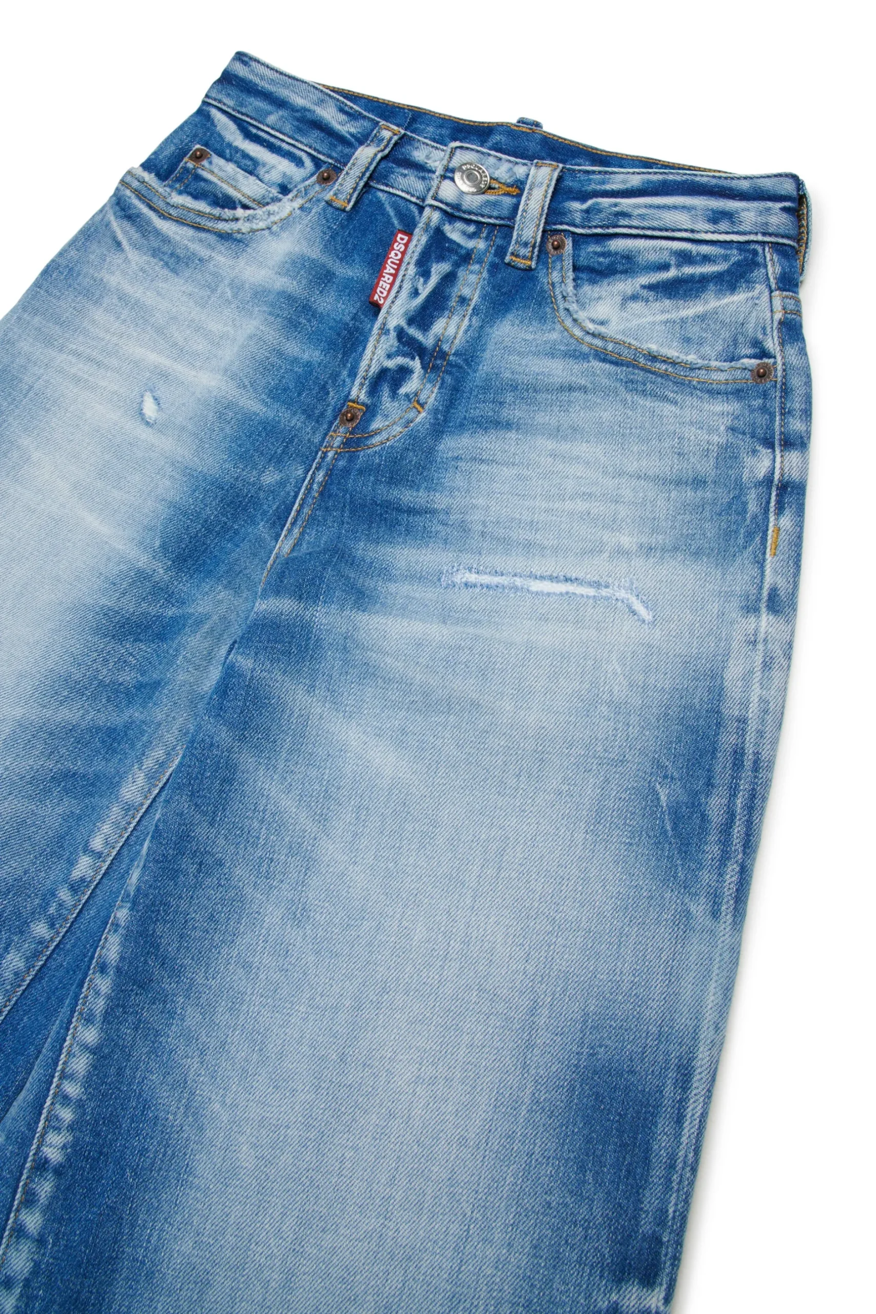 DSQUARED2 Jeans boyfriend effetto bleached - Traveller | Bambino Jeans | Denim-Mania