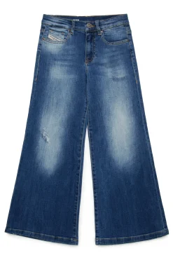 DIESEL Jeans flare blu medio con strappi - 1978 | Bambino Jeans | Denim-Mania