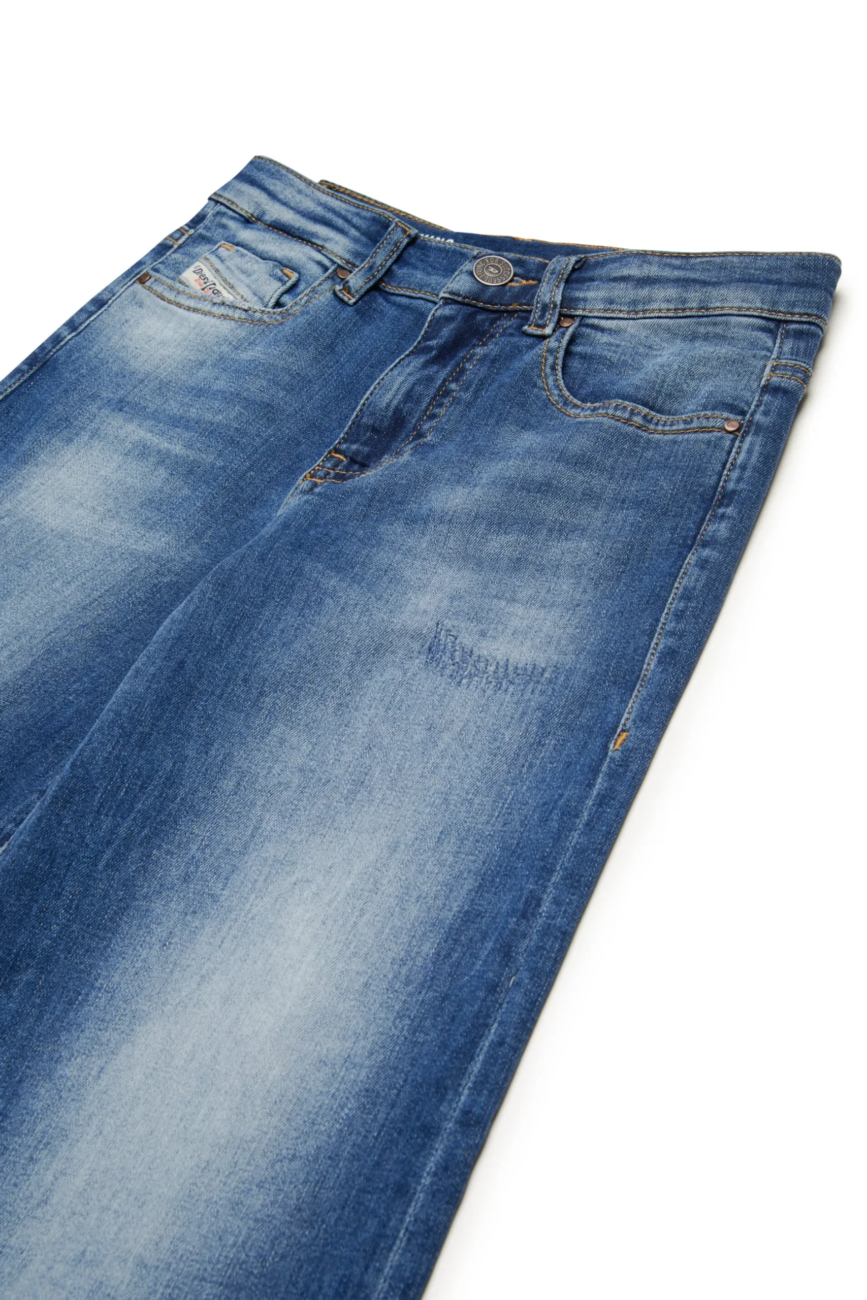 DIESEL Jeans flare blu medio con strappi - 1978 | Bambino Jeans | Denim-Mania