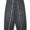 MM6 MAISON MARGIELA Jeans nero con dettagli a taglio vivo | Bambino Jeans | Denim-Mania