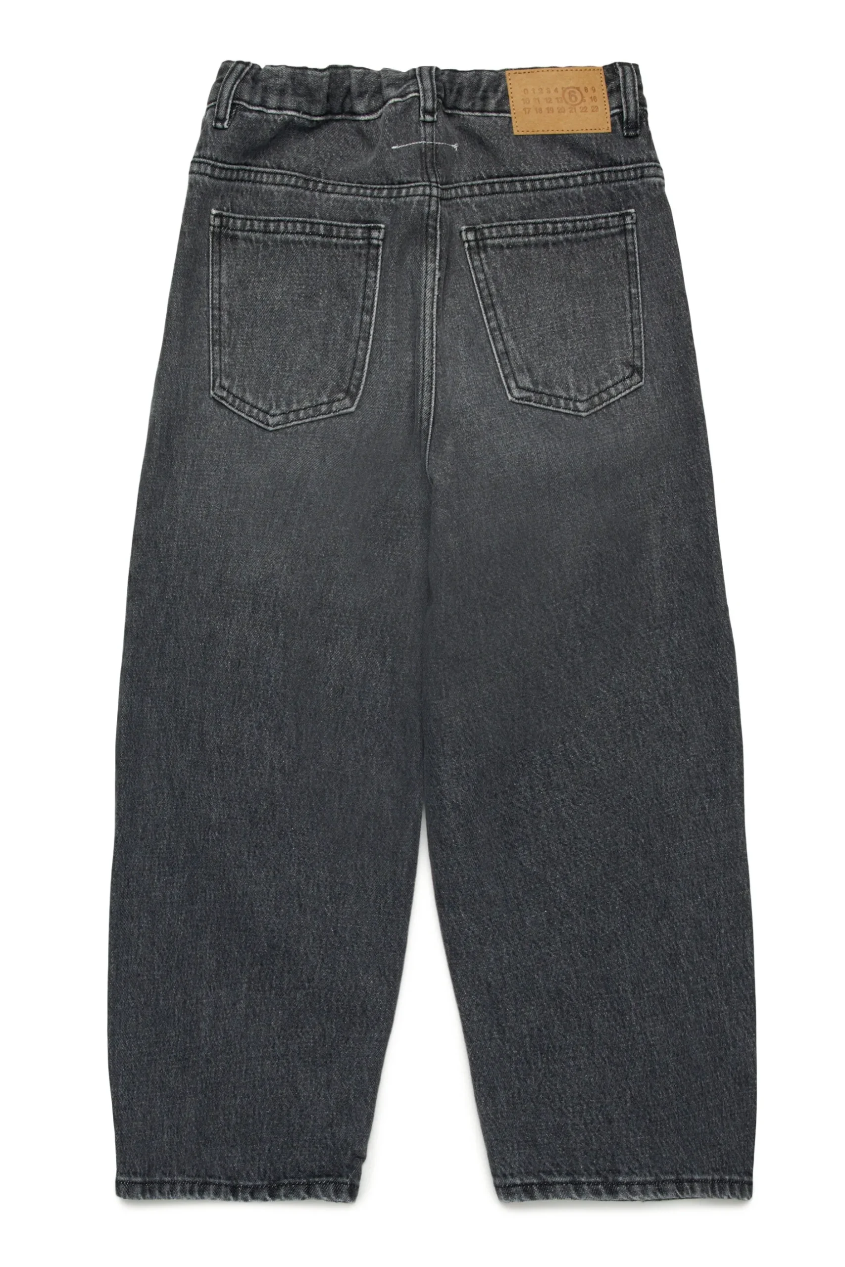 MM6 MAISON MARGIELA Jeans nero con dettagli a taglio vivo | Bambino Jeans | Denim-Mania