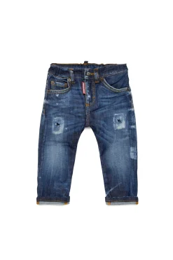 DSQUARED2 Jeans scuro con rotture | Bambino Denim-Mania | Denim-Mania
