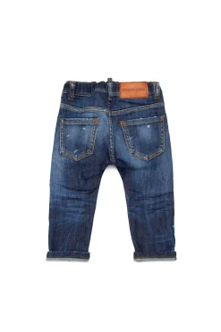 DSQUARED2 Jeans scuro con rotture | Bambino Denim-Mania | Denim-Mania