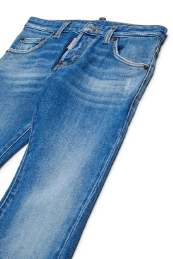 DSQUARED2 Jeans skinny blu medio con abrasioni - Cool Guy | Bambino Denim-Mania | Denim-Mania