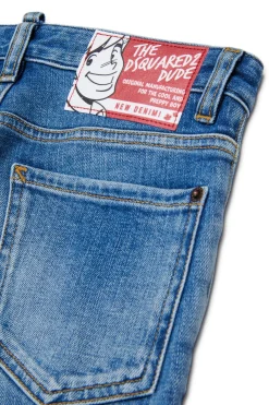 DSQUARED2 Jeans skinny blu medio con abrasioni - Cool Guy | Bambino Denim-Mania | Denim-Mania