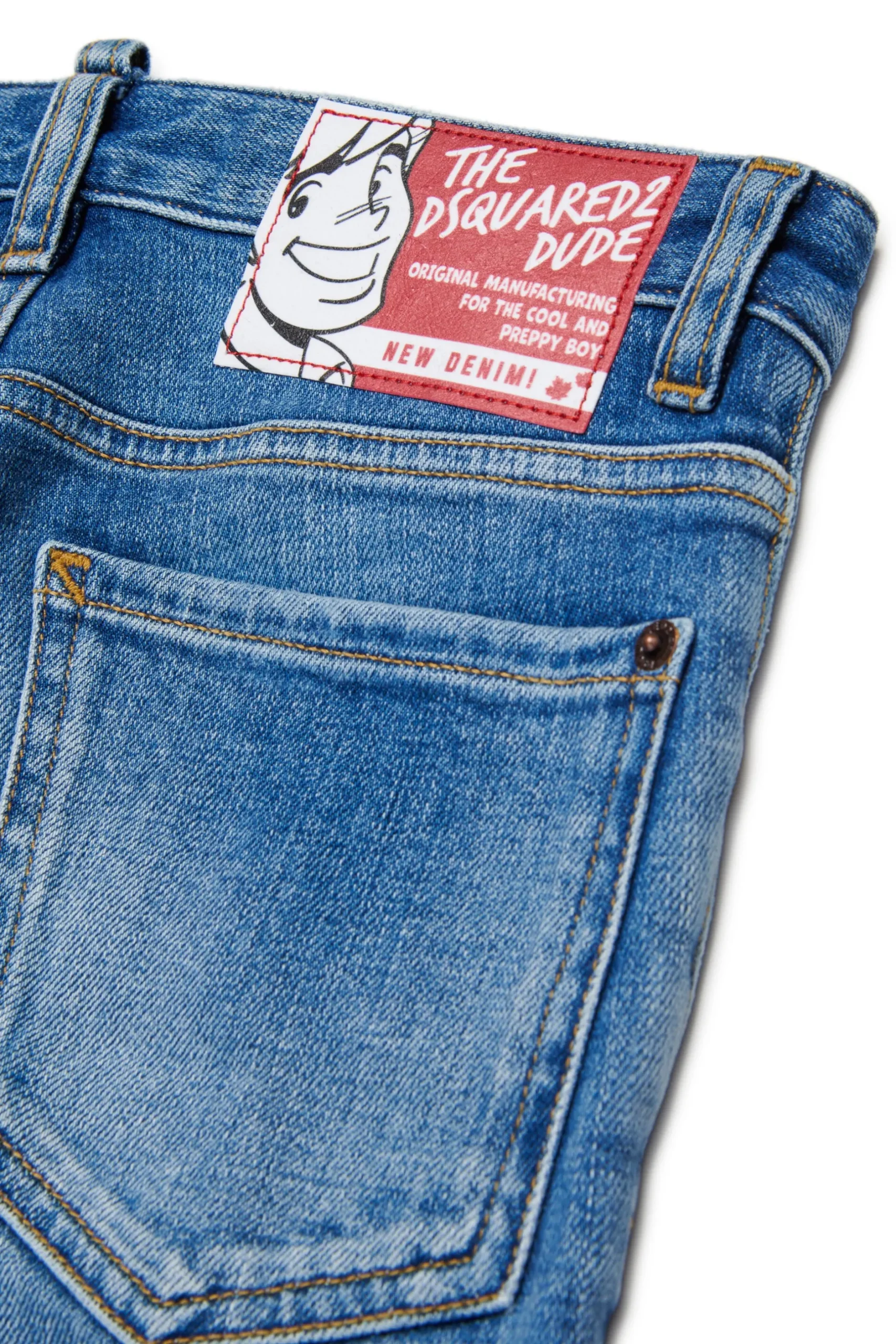 DSQUARED2 Jeans skinny blu medio con abrasioni - Cool Guy | Bambino Denim-Mania | Denim-Mania