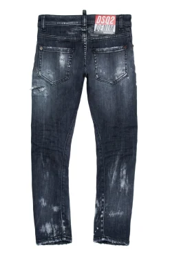 DSQUARED2 Jeans skinny nero effetto destroyed - Twist | Bambino Denim-Mania | Denim-Mania