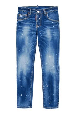 DSQUARED2 Jeans skinny sfumato con macchie - Skater | Bambino Denim-Mania | Denim-Mania