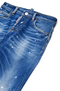 DSQUARED2 Jeans skinny sfumato con macchie - Skater | Bambino Denim-Mania | Denim-Mania