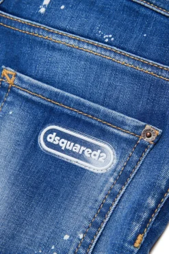 DSQUARED2 Jeans skinny sfumato con macchie - Skater | Bambino Denim-Mania | Denim-Mania