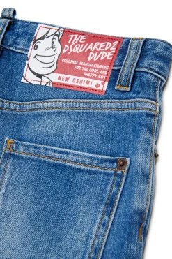 DSQUARED2 Jeans straight blu medio con abrasioni - 642 | Bambino Jeans | Denim-Mania