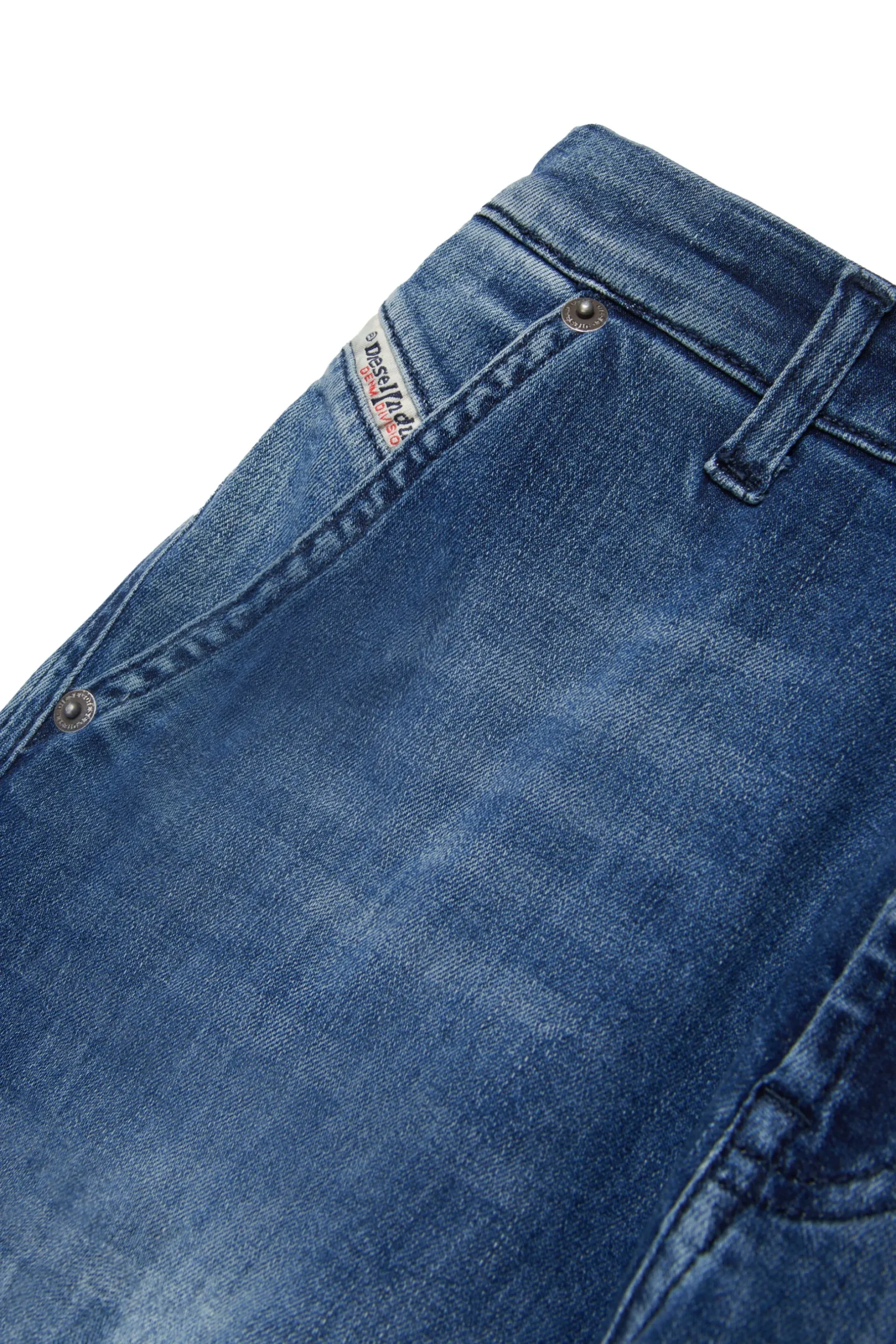 DIESEL Jeans straight blu medio con strappi - D-Fish | Bambino Denim-Mania | Denim-Mania