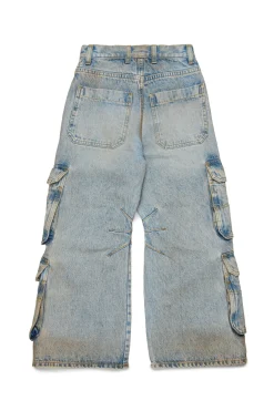 DIESEL Jeans straight cargo effetto dusty - D-Argjx | Bambino Jeans | Denim-Mania