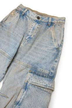 DIESEL Jeans straight cargo effetto dusty - D-Argjx | Bambino Jeans | Denim-Mania