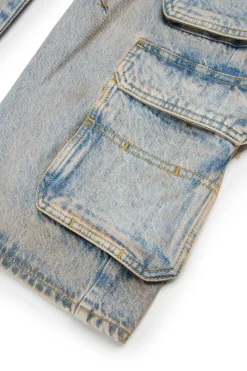 DIESEL Jeans straight cargo effetto dusty - D-Argjx | Bambino Jeans | Denim-Mania