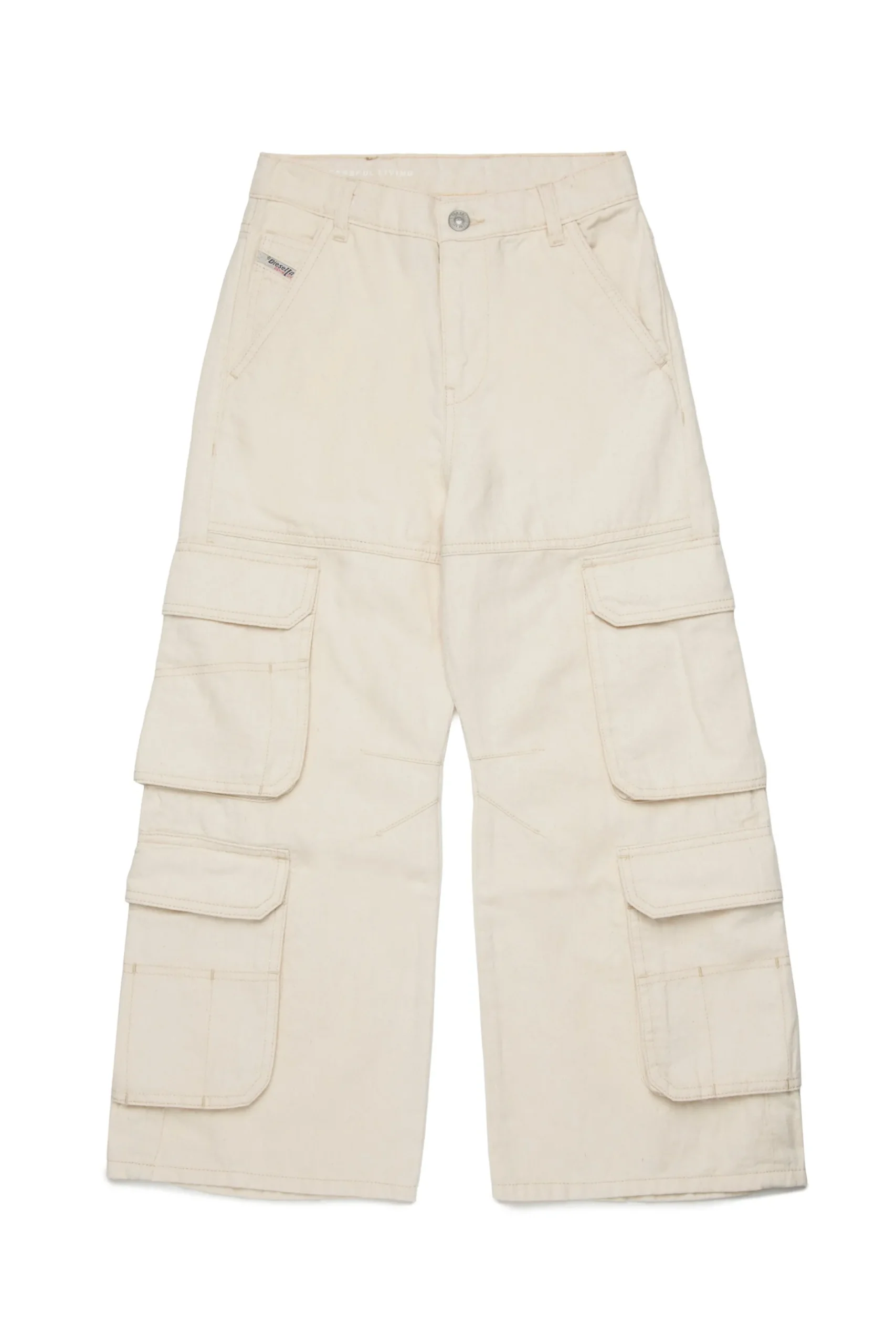 DIESEL Jeans straight cargo in misto lino - D-Argjx | Bambino Jeans | Denim-Mania