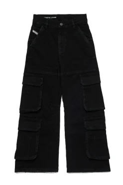 DIESEL Jeans straight cargo nero - D-Argjx | Bambino Jeans | Denim-Mania